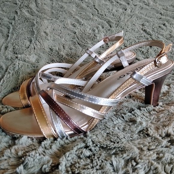 RIALTO MULTI TONE SANDALS SZ 6.5 - Picture 2 of 6